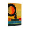 Black Cat Sitting on Squares Poster