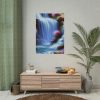 92410-38.jpg Waterfall in Blur Flow Style Poster