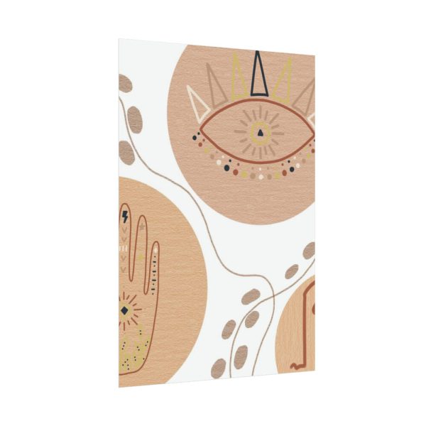 Hand, Eye and Face Abstract Boho Minimal Art Poster