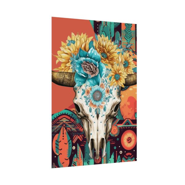 Boho Cow Skull Poster