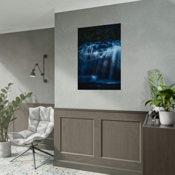 92410-54.jpg Waterfall at Night Poster