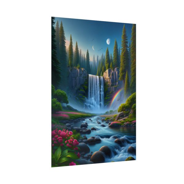 92411-102.jpg Waterfall in Woods Poster