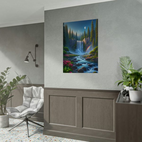 92411-104.jpg Waterfall in Woods Poster