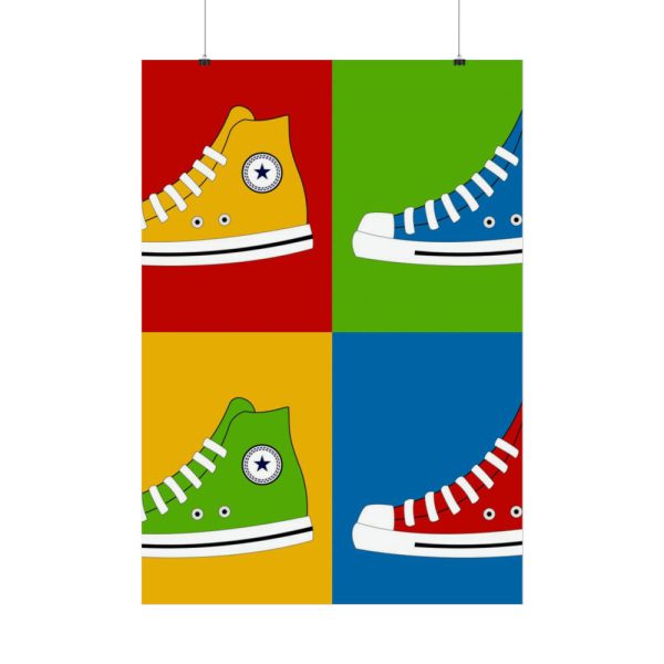 Sneakers Colorful Pop Art Poster