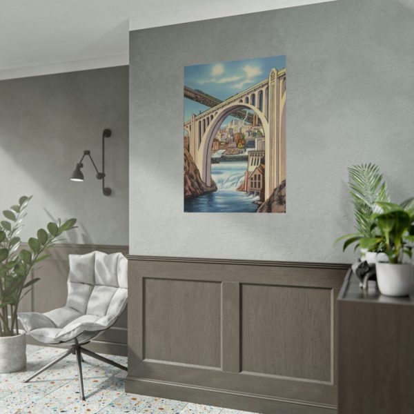 Spokane, Washington and Falls Poster