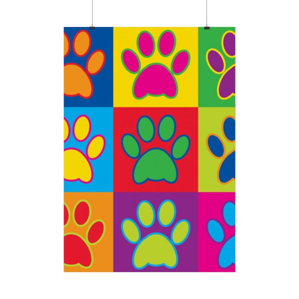 92411-141.jpg Paw Prints Pop Art Poster