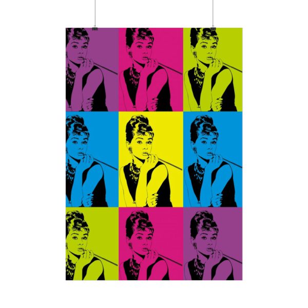 Audrey Hepburn Pop Art Poster