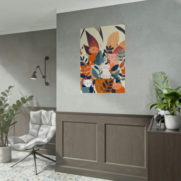92411-352.jpg Boho Contemporary Cats Illustration Poster