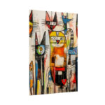 Colorful Abstract Cat Art Poster - Image 8