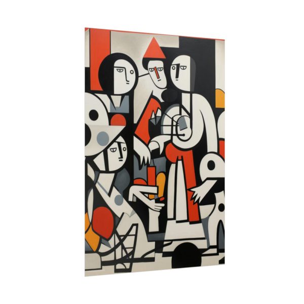 Abstract Crowd Contemporary Art Poster