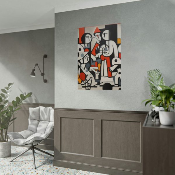 Abstract Crowd Contemporary Art Poster