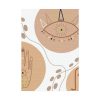 Hand, Eye and Face Abstract Boho Minimal Art Poster