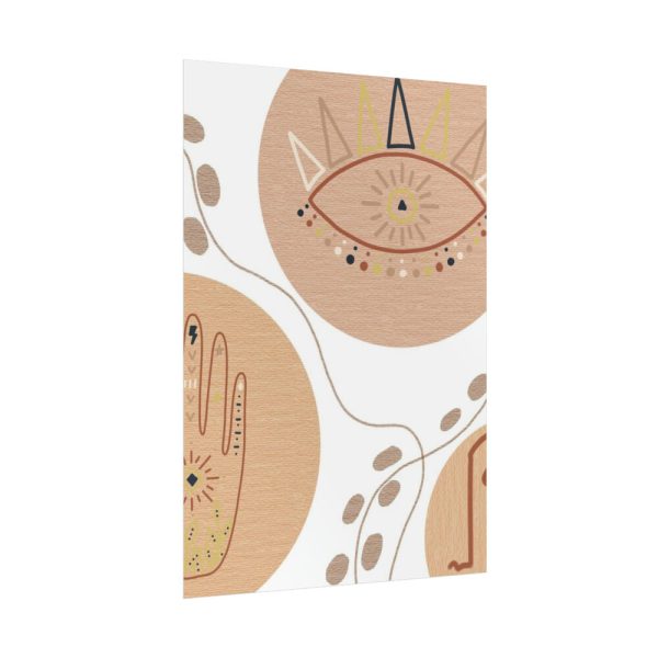 Hand, Eye and Face Abstract Boho Minimal Art Poster