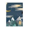 92411-418.jpg Mountains With a Silhouette Wolf Boho Style Poster