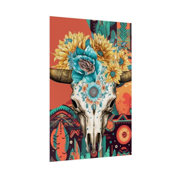 Boho Cow Skull Poster