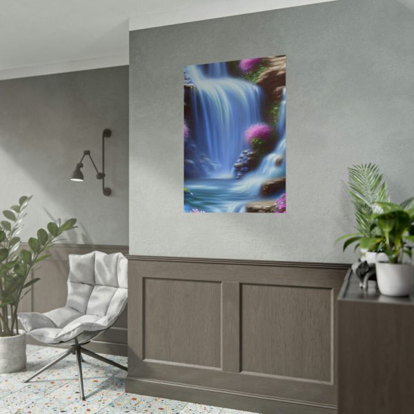92411-44.jpg Waterfall in Blur Flow Style Poster