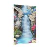 92411-47.jpg Waterfall With Rocks and Flowers Poster
