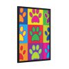 93830-101.jpg Paw Prints Pop Art Framed Poster