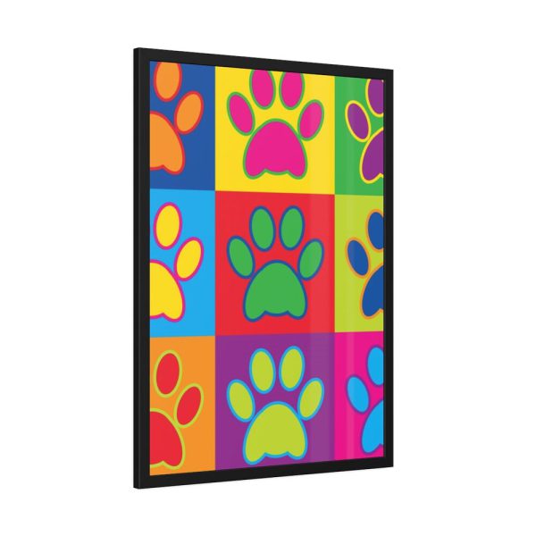 93830-101.jpg Paw Prints Pop Art Framed Poster