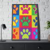 93830-103.jpg Paw Prints Pop Art Framed Poster