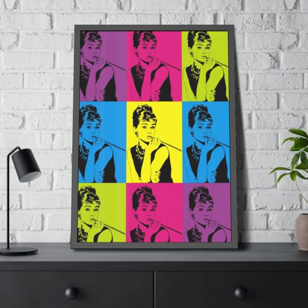 Audrey Hepburn Pop Art Framed Poster