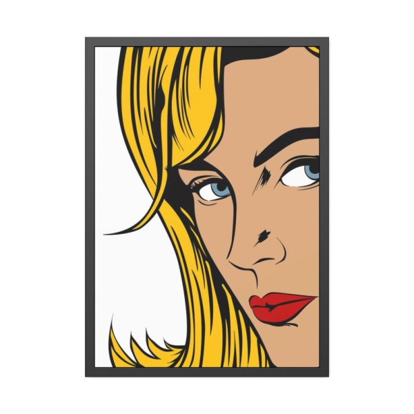 Woman Retro Pop Art Framed Poster