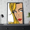 Woman Retro Pop Art Framed Poster