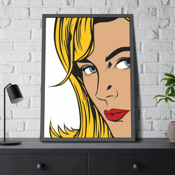 Woman Retro Pop Art Framed Poster