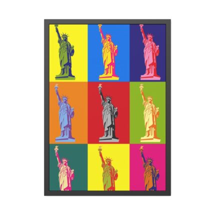 Statue Of Liberty Pop Art Framed Poster