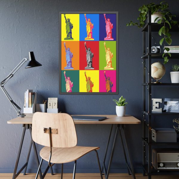 Statue Of Liberty Pop Art Framed Poster