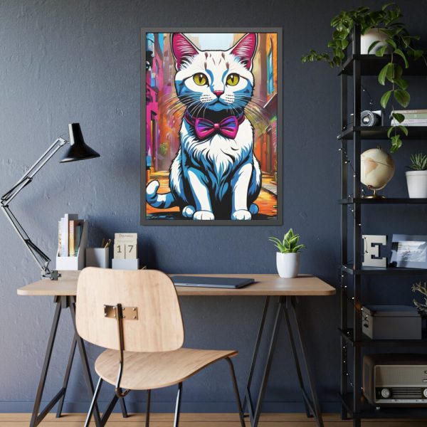 93830-118.jpg Cat Pop Art Illustration Graffiti I Framed Poster