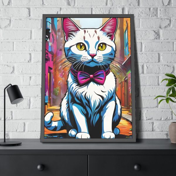 93830-119.jpg Cat Pop Art Illustration Graffiti I Framed Poster