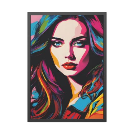 Pop Art Woman Portrait I Framed Poster
