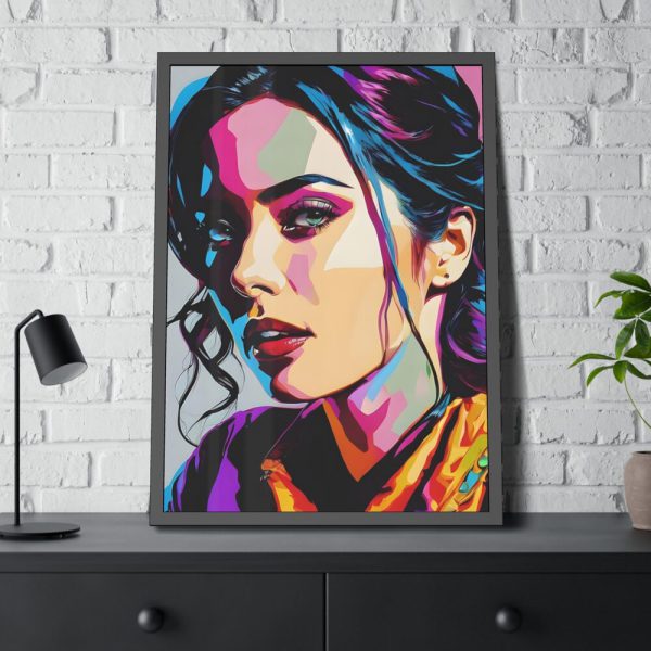 Pop Art Woman Portrait II Framed Poster