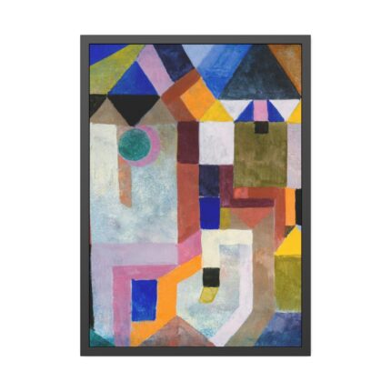 Colorful Architecture (1917) by Paul Klee Framed Poster