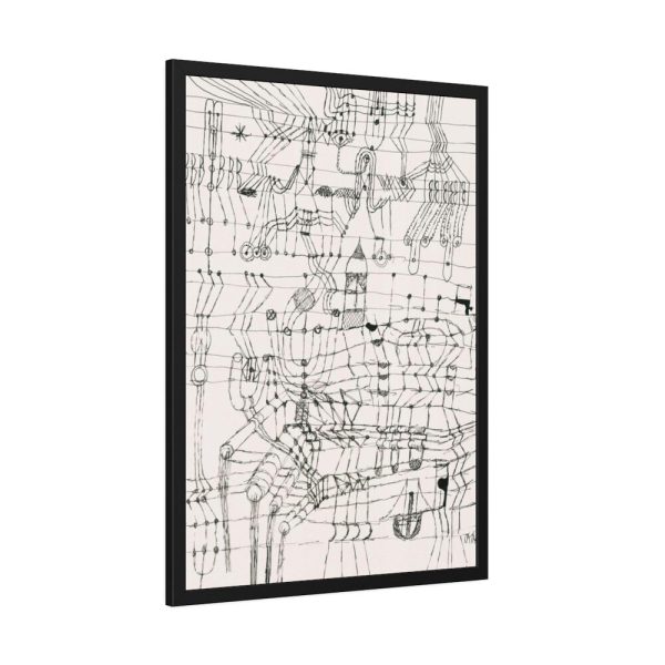93830-169.jpg Drawing Knotted in the Manner of a Net (1920) by Paul Klee Framed Poster
