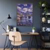 93830-18.jpg Waterfall, Mountains, Clouds, River, Plants Framed Poster
