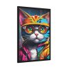 Cat Pop Art Illustration Graffiti II Framed Poster