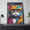 Cat Pop Art Illustration Graffiti II Framed Poster
