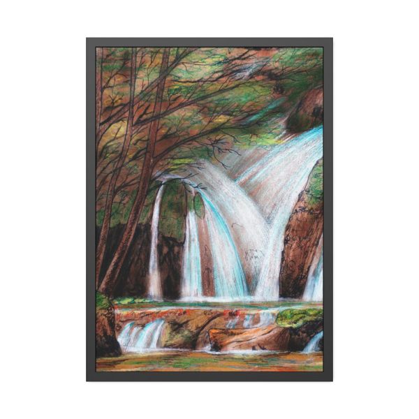 93830-24.jpg Waterfall Drawing Framed Poster