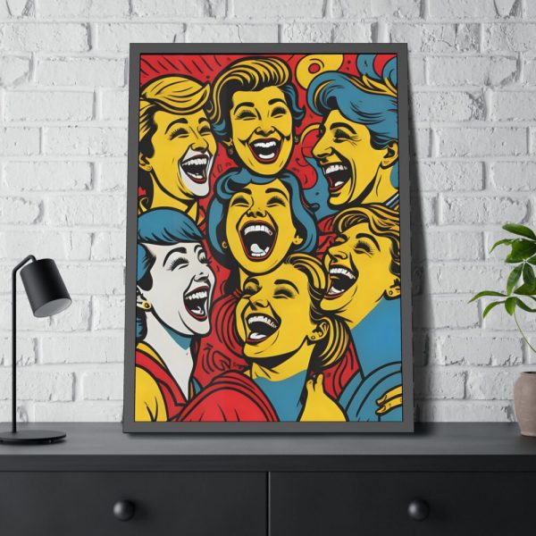 Pop Art People Laughing I Framed Poster
