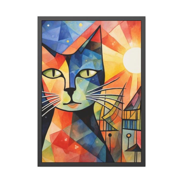 Cat Portrait Pop Art Framed Poster