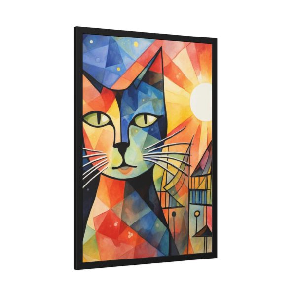 Cat Portrait Pop Art Framed Poster