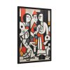 Abstract Crowd Contemporary Art Framed Poster
