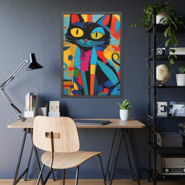 93830-290.jpg Cat Abstract Pop Art Print Framed Poster