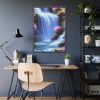 93830-30.jpg Waterfall in Blur Flow Style Framed Poster