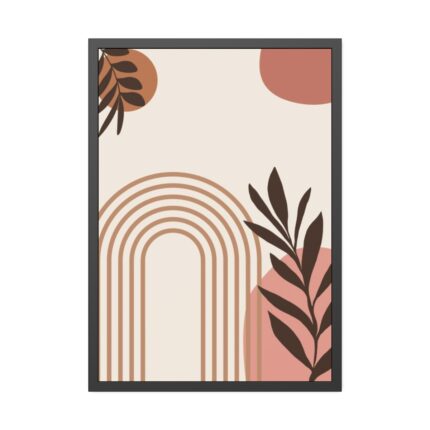 Boho Abstract Geometric Art Framed Poster