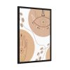Hand, Eye and Face Abstract Boho Minimal Art Framed Poster