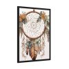 Boho Style Wreath Framed Poster