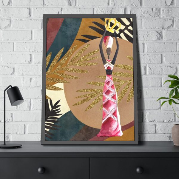 93830-335.jpg Boho Tropical Africa Woman Framed Poster